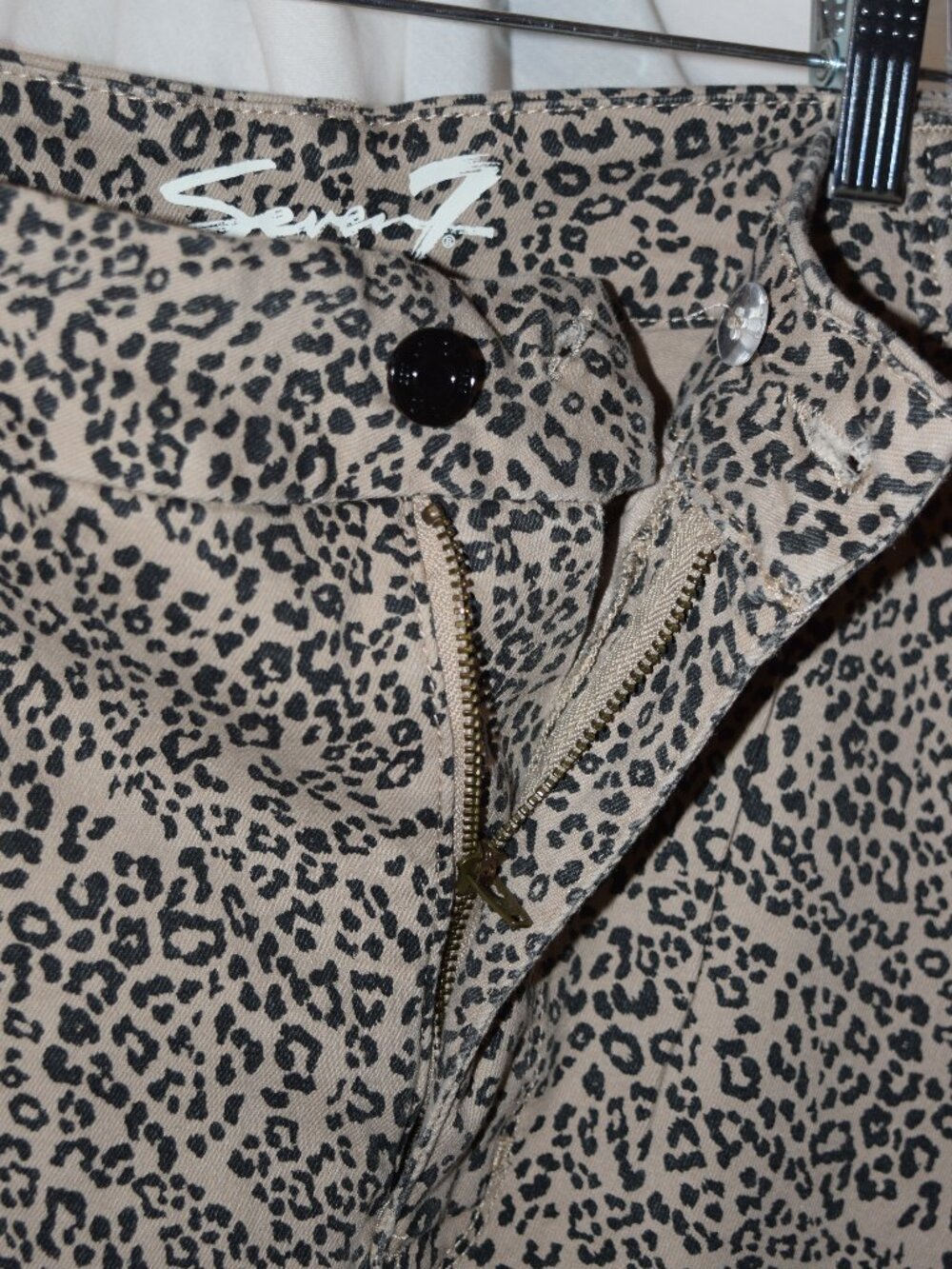 NWT Seven7 Tummyless Skinny Jeans Leopard Animal Print High Rise 22W - Picture 5 of 8